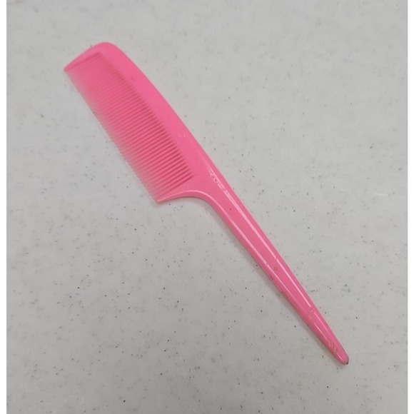 Vintage Plastic Pink Lightweight Sectioning Professional Hair Styling Tail Comb - Picture 1 of 4